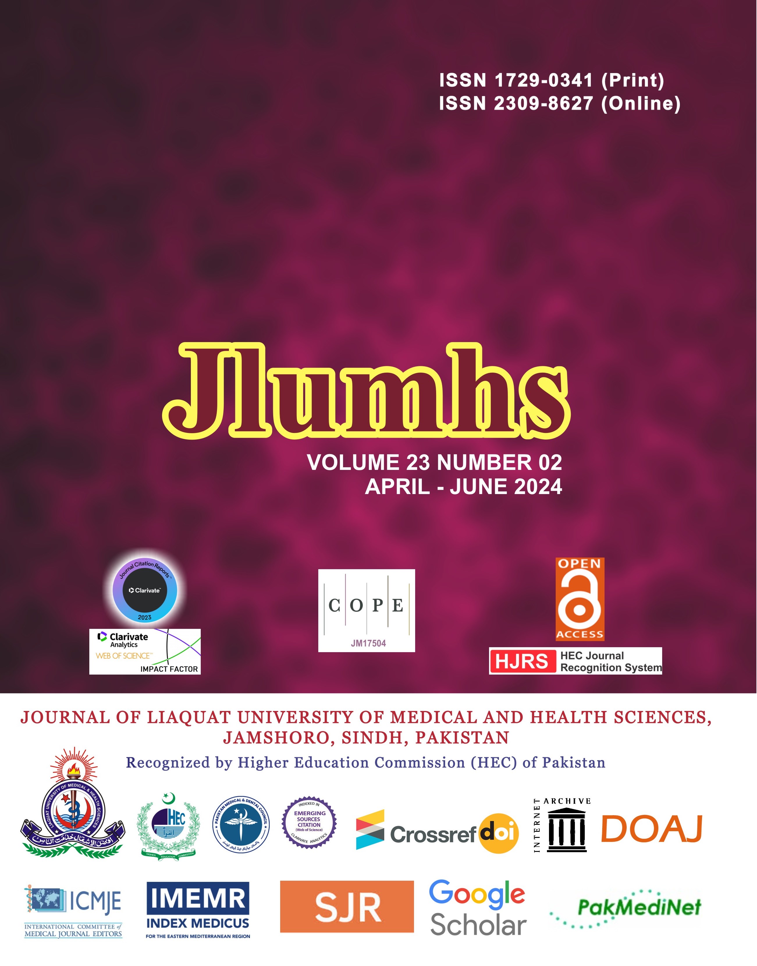 					View Vol. 23 No. 02 (2024): Journal of Liaquat University of Medical & Health Sciences
				